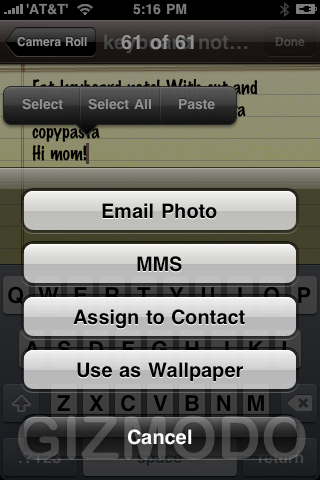 Illustration for article titled iPhone 3.0 Beta OS Impressions And Walkthrough Gallery
